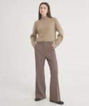 프라이하잇(THEFRHT) Wool Stripe Flare Pants (Brown)