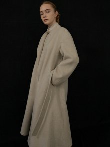 cashmere handmade robe coat (cream beige)