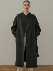 cashmere handmade robe coat (charcoal grey)