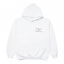 COLORFUL EMBROIDERY HOODIE WHITE