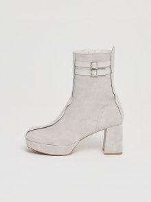 ROUND ANKLE BOOTS IN LIGHTGREY