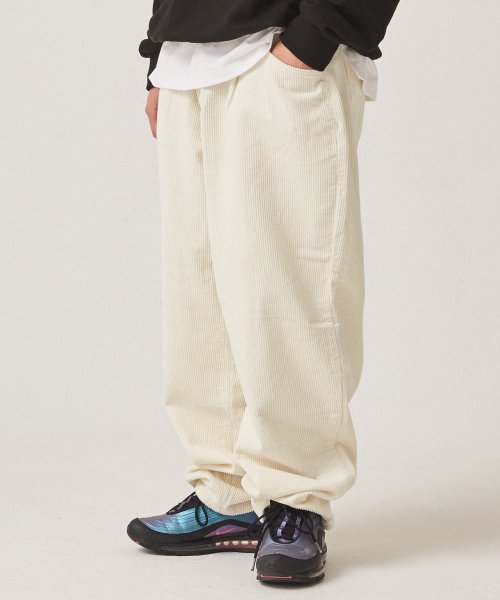 MUSINSA | BSRABBIT MID 90 BAGGY CORDUROY PANTS IVORY