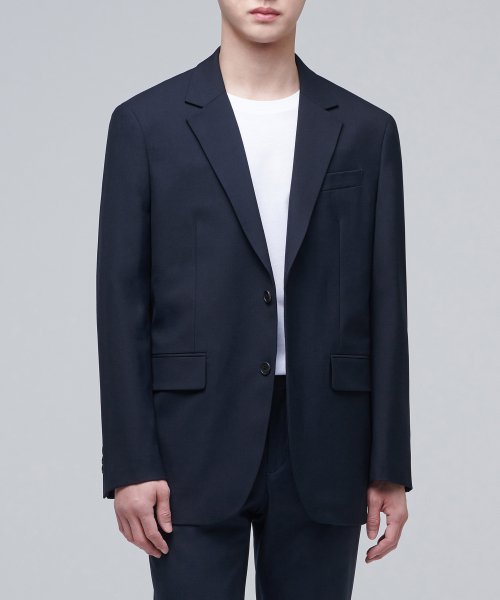 릴렉스드 베이식 울 블레이저 [네이비]
