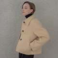 Wool Single Button Half Coat_Beige