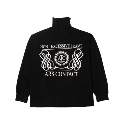 AC NECK SWEAT SHIRTS.BLACK