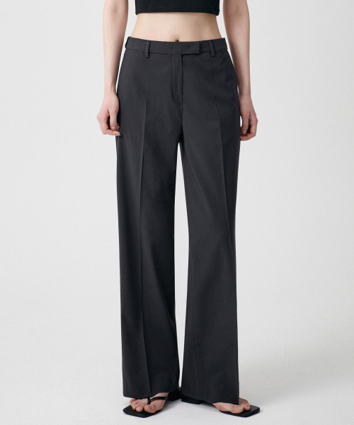 WOMENS COOLTANDARD WIDE HIDDEN BANDING SLACKS [GREY]