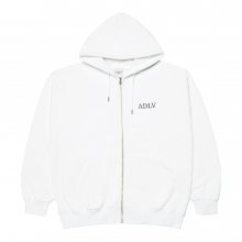 HIGH FREQUENCY LOGO HOODIE ZIP-UP WHITE