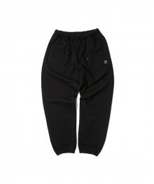 W LOGO SWEAT PANTS (BLACK)