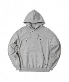 W LOGO HOODIE (GREY)