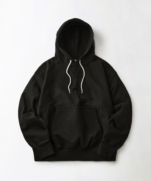 REVERSE HEAVY HOOD SWEAT_BLACK