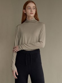 AN tencel pola tee (warm gray)