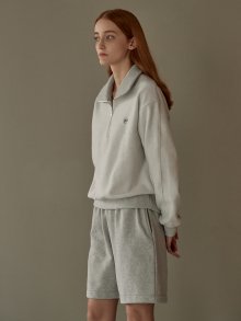 Half zip-up sweatshirt (gray)