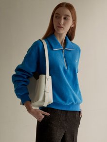 Half zip-up sweatshirt (blue)