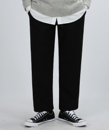 SPAN WOOL WIDE PANTS (BLACK)