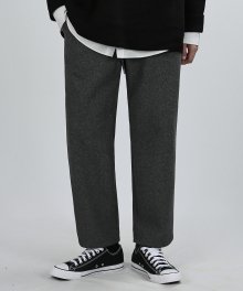 SPAN WOOL WIDE PANTS (DARK GRAY)