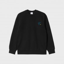 Smile Logo Heavy Overfit Sweat Shirt - Black