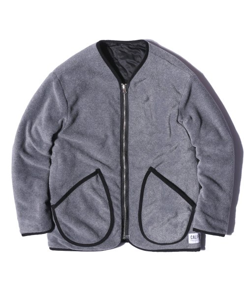 REVERSIBLE LINER JACKET (BLACK/MELANGE)