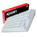 에이투(ATWO) 게이밍 LED 텐키리스 기계식 키보드 AG0301 화이트