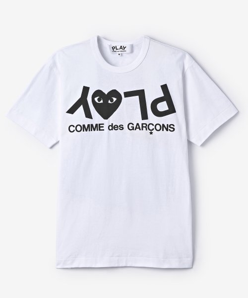 꼼데가르송 플레이(Comme Des Garcons Play) 남성 리버스 로고 반소매 티셔츠 - 화이트 / P1T0681  (Azt0680511) - 68,000 | 무신사 스토어