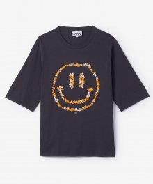 스마일리 반소매 티셔츠 - 블랙 / T3048252