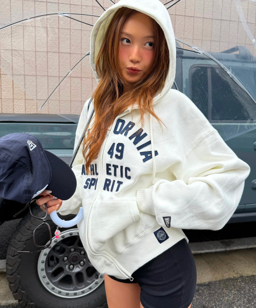 [기모 선택] Signature Patch Hood Zip-up / WHMZG4911U