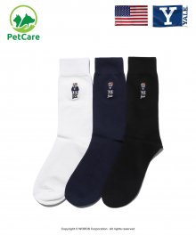 3PACK EMBROIDERY HANDSOME DAN SOCKS