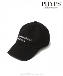 PHYPS® X POSTER SHOP SLOGAN BALL CAP BLACK