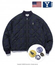 ( YALE X GANT CO-OP) HERITAGE DAN QULITED MA-1 CHECK GREEN