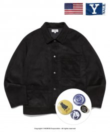 ( YALE X GANT CO-OP) SUEDE COVERALL JACKET BLACK