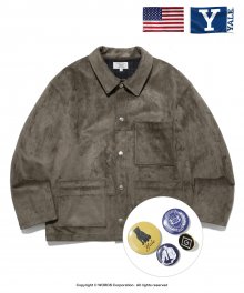 ( YALE X GANT CO-OP) SUEDE COVERALL JACKET BEIGE