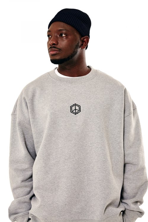 피스오브올데이(PEACE OF ALL DAY) Symbol Sweatshirt Grey - 사이즈 & 후기 | 무신사