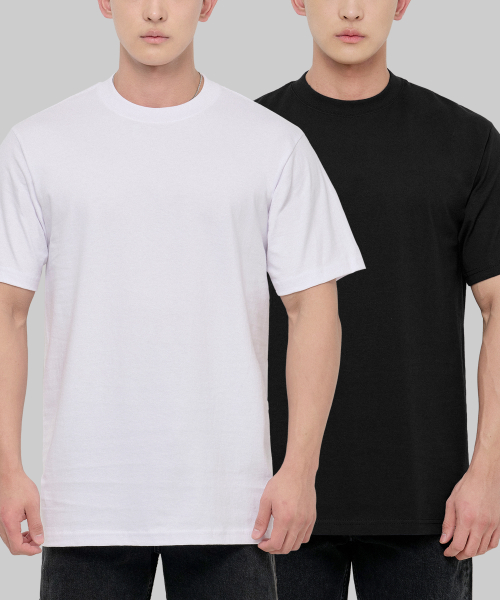 샤카웨어(shakawear) [2PACK] 7.5oz 헤비웨이트 무지 오버핏 레이어드 반팔티