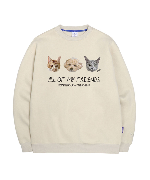 원헌드레드퍼센트(ohp) OHP X IROKIBOU 마이프렌즈 기모 맨투맨