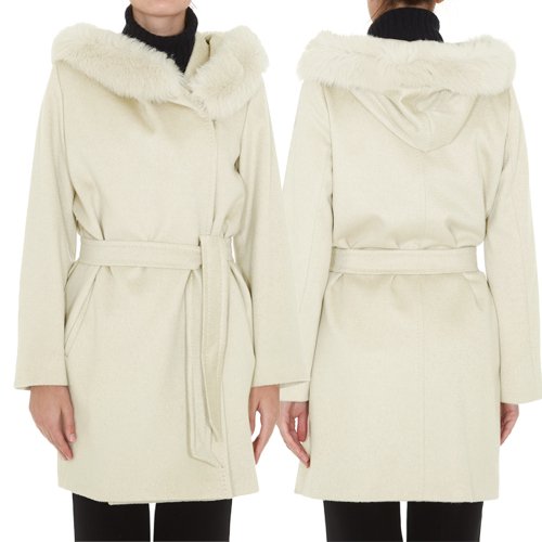 막스마라(MAXMARA) 신상 망고 MANGO 폭스퍼 랩 코트 화이트 60861189 001 - 1,543,500 | 무신사 스토어