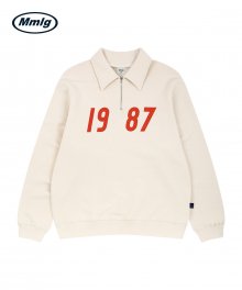 [Mmlg] 1987 HALF ZIP SWEAT (NATURAL)