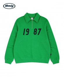 [Mmlg] 1987 HALF ZIP SWEAT (SEAWEED GREEN)