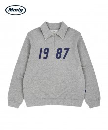 [Mmlg] 1987 HALF ZIP SWEAT (GREY)