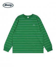 [Mmlg] FINE STRIPE LSV-T (GREEN)