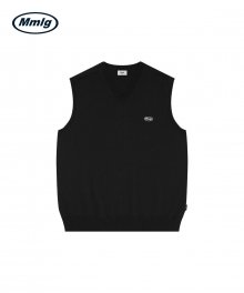 [Mmlg] CLUB KNIT VEST (BLACK)