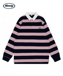 [Mmlg] STANDARD RUGBY SHIRT (DEEP NAVY / PINK)