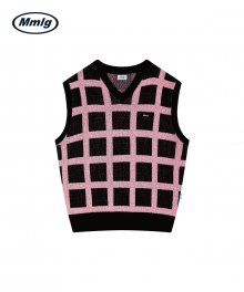 [Mmlg] NET KNIT VEST (BLACK)