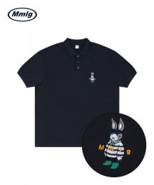 [Mmlg] MELGE PIQUE SHIRT (NAVY)