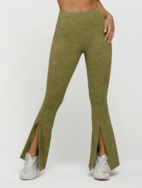 Split Flared Leggings [122121]