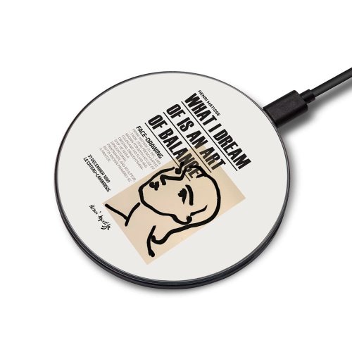 디팍스(dparks) 무선충전패드-드로잉 여자