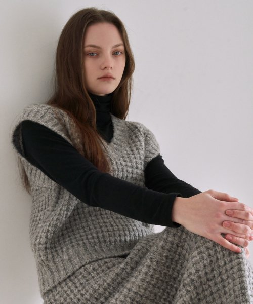 Square вязаный жилет Gray