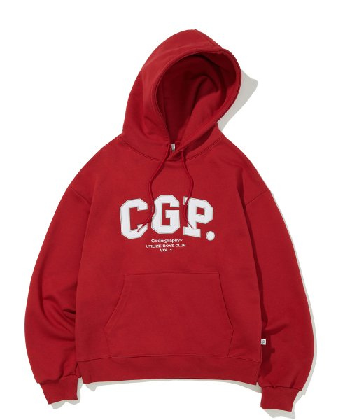 MUSINSA | コードグラフィー CGP ARCH LOGO HOODIE_RED