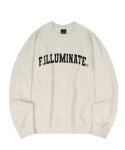필루미네이트(FILLUMINATE) 오버핏 아치 로고 스웨트 셔츠-오트밀
