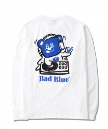 DJ BadBear Long Sleeve Tee White