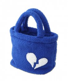 Heart Fleece Mini Bag Blue