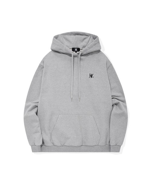 MUSINSA | WOOALONG Signature standard hoodie - GRAY